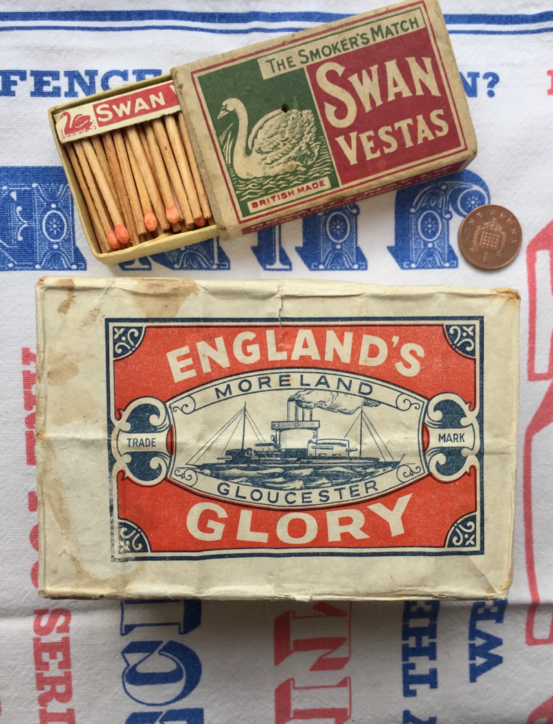 Swap Playing Cards 1  BRITISH VINT  WIDE  ADVT FOR SWAN  VESTAS  MATCHES C17 